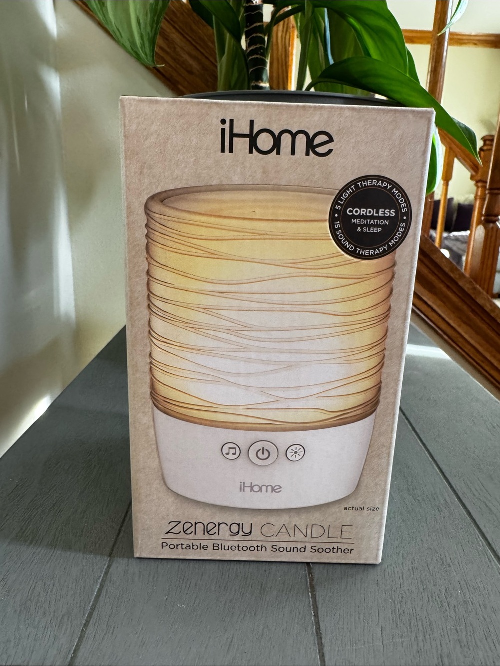 New iHome Zenergy Candle Portable Bluetooth Sound Soother Light therapy box NIB
